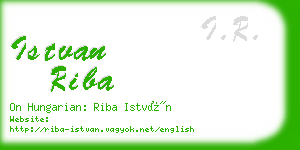 istvan riba business card